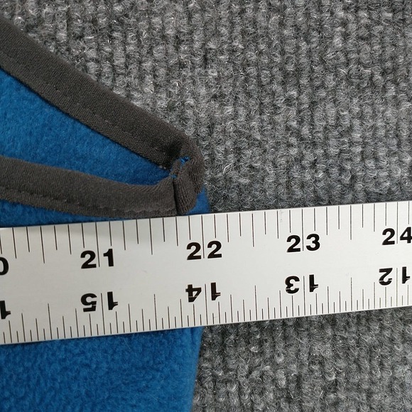 Eddie Bauer Men's Zip Up Fleece Vest Blue M Zipped Pockets Mock Neck Outdoor - Picture 13 of 13